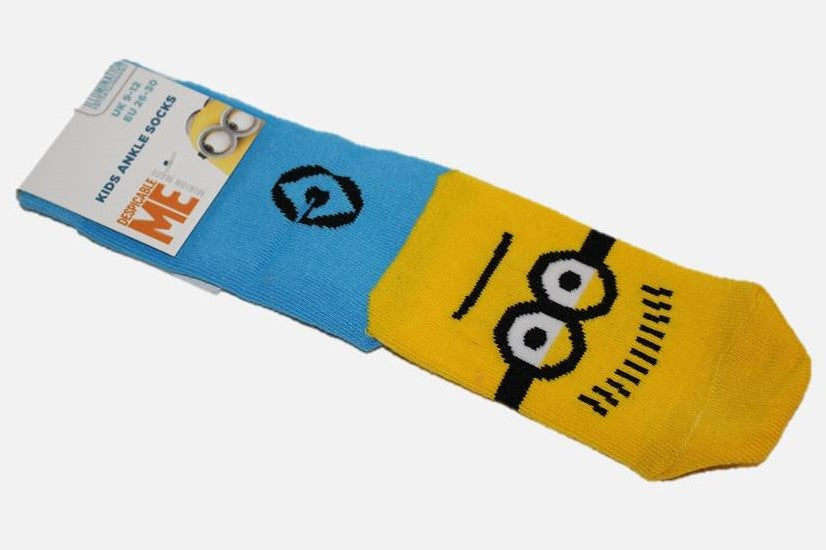 Minions Kinder lustige Socken gute Qualität Größe 23 bis 36 Lizenzware Baumwolle