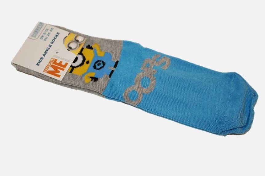 Minions Kinder lustige Socken gute Qualität Größe 23 bis 36 Lizenzware Baumwolle