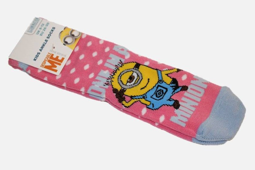 Minions Kinder lustige Socken gute Qualität Größe 23 bis 36 Lizenzware Baumwolle