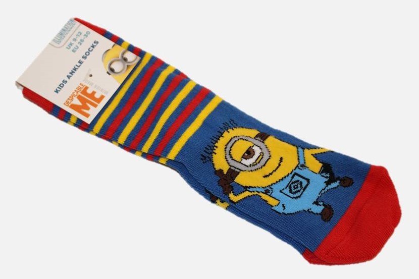 Minions Kinder lustige Socken gute Qualität Größe 23 bis 36 Lizenzware Baumwolle