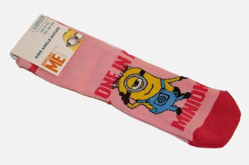 Minions Kinder lustige Socken gute Qualität Größe 23 bis 36 Lizenzware Baumwolle