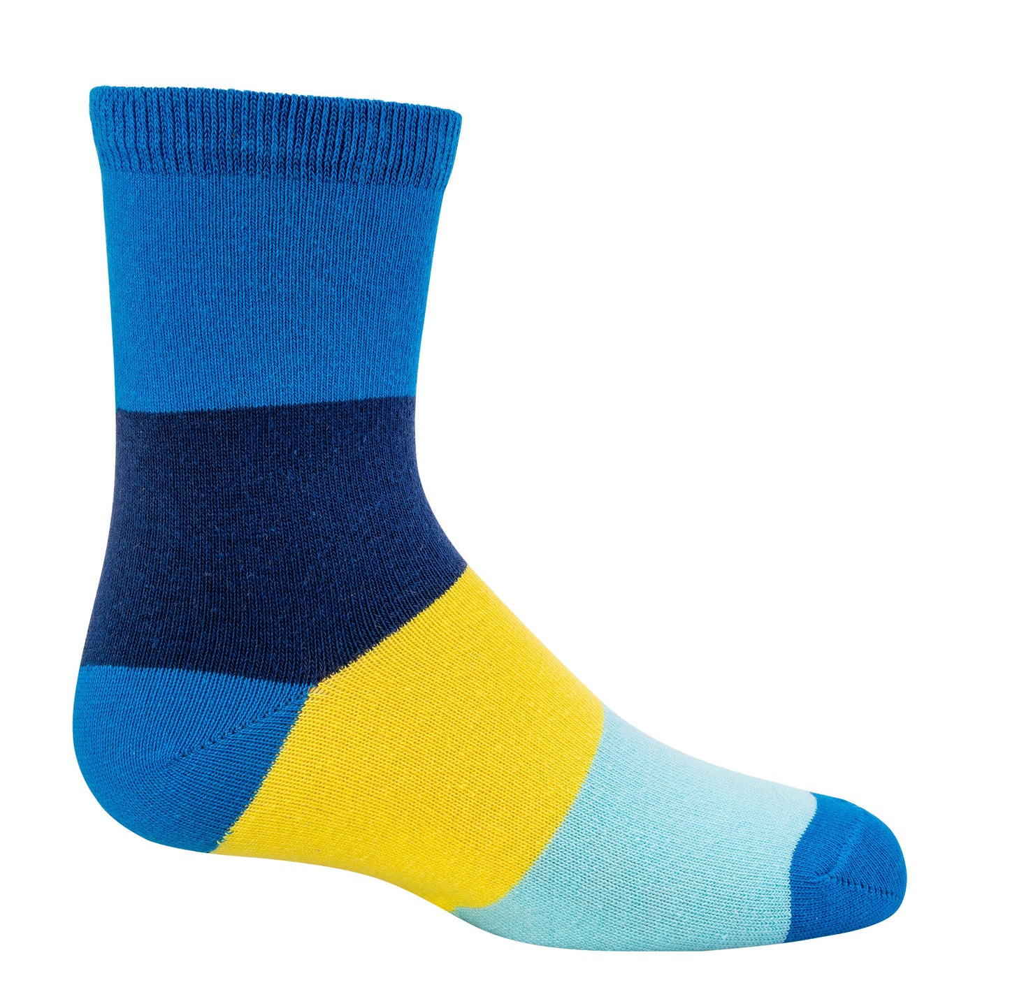 Kinder Jungen Socken Geringelt Gestreift Bio Baumwolle GOTS Zertifikat Blau Gelb