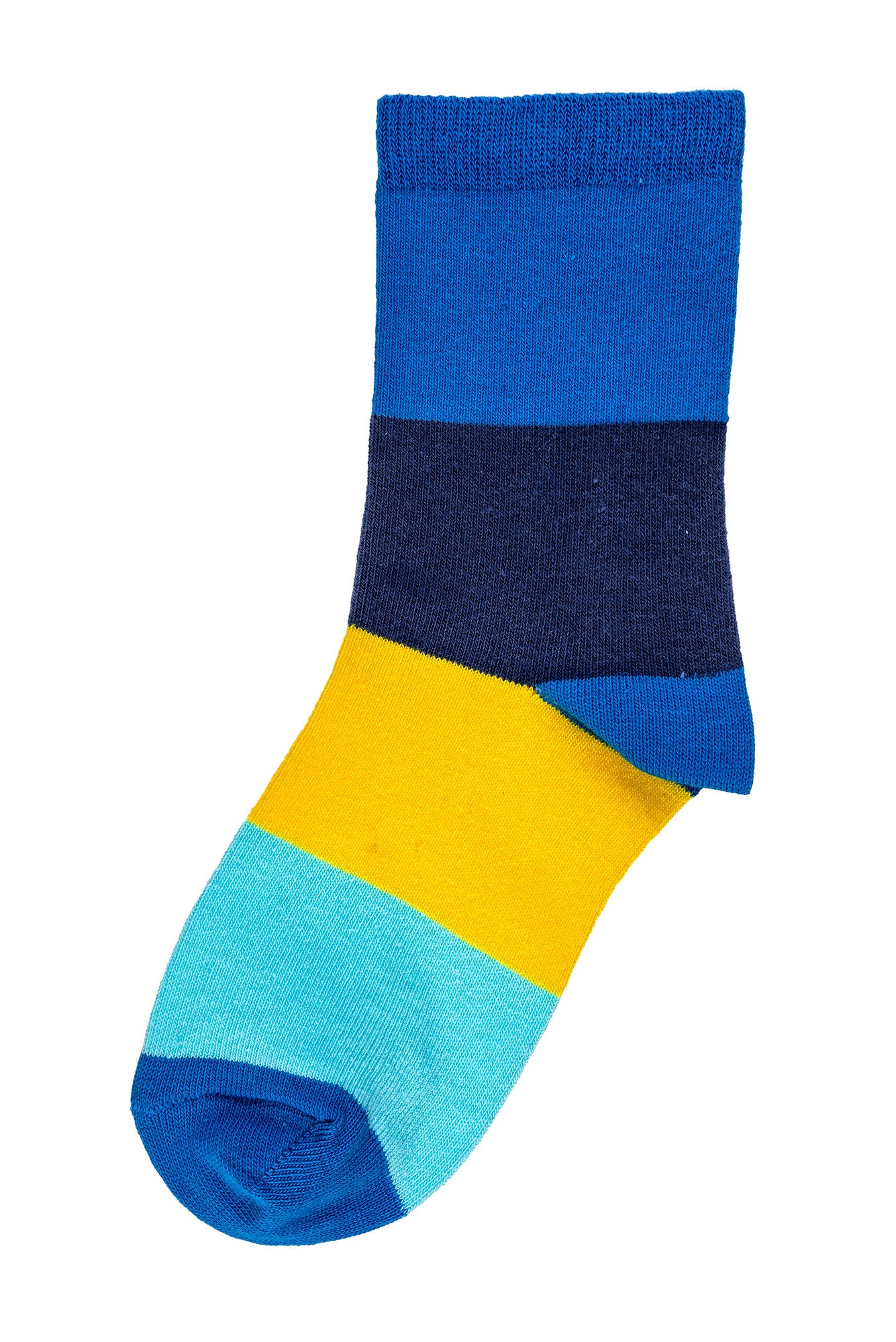 Kinder Jungen Socken Geringelt Gestreift Bio Baumwolle GOTS Zertifikat Blau Gelb