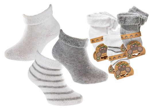 Erstling Socke Söckchen Baby Weiß Grau Ringel GOTS Zertifiziert Bio Baumwolle