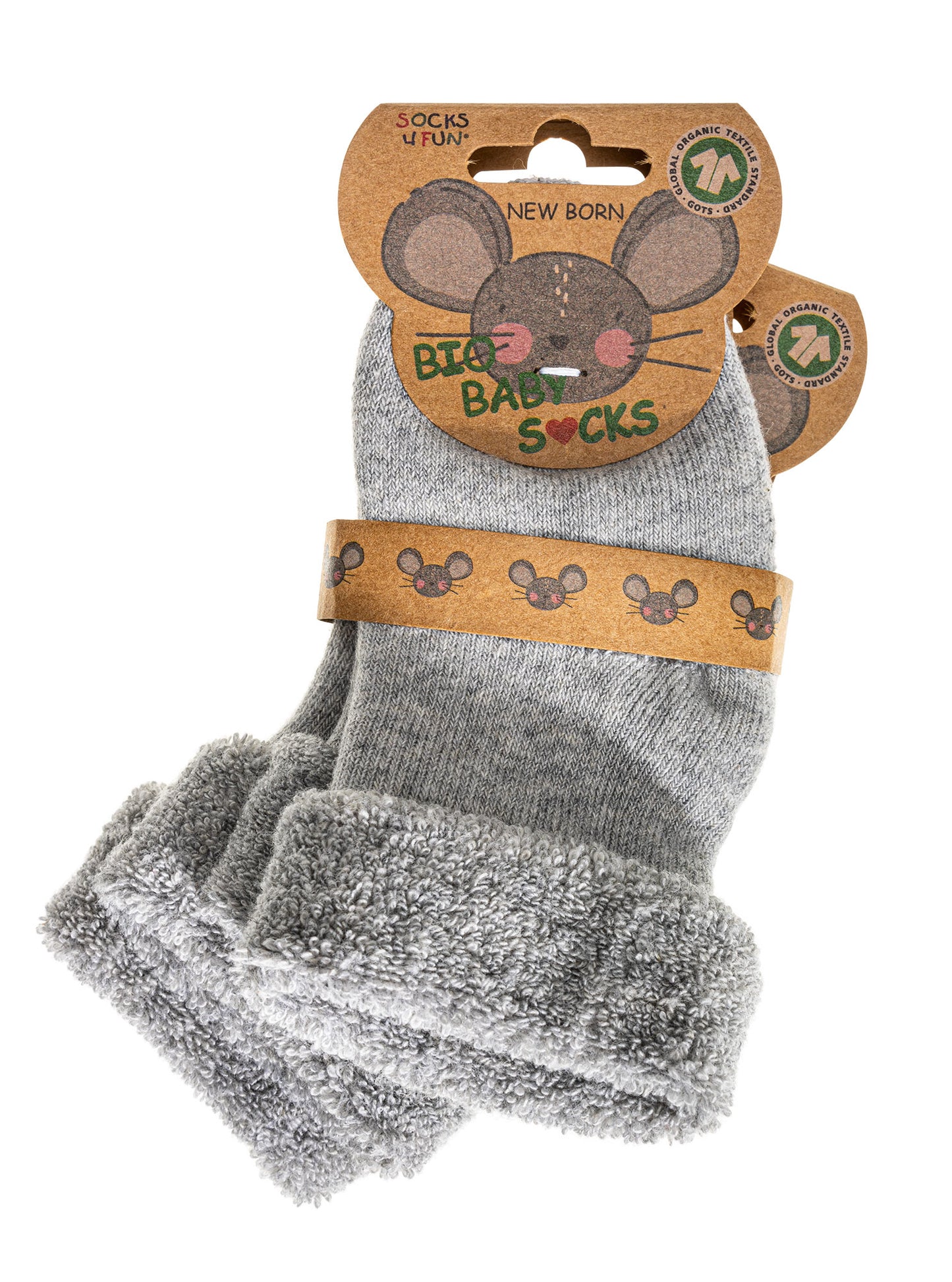Erstling Socke Söckchen Baby Weiß Grau Ringel GOTS Zertifiziert Bio Baumwolle