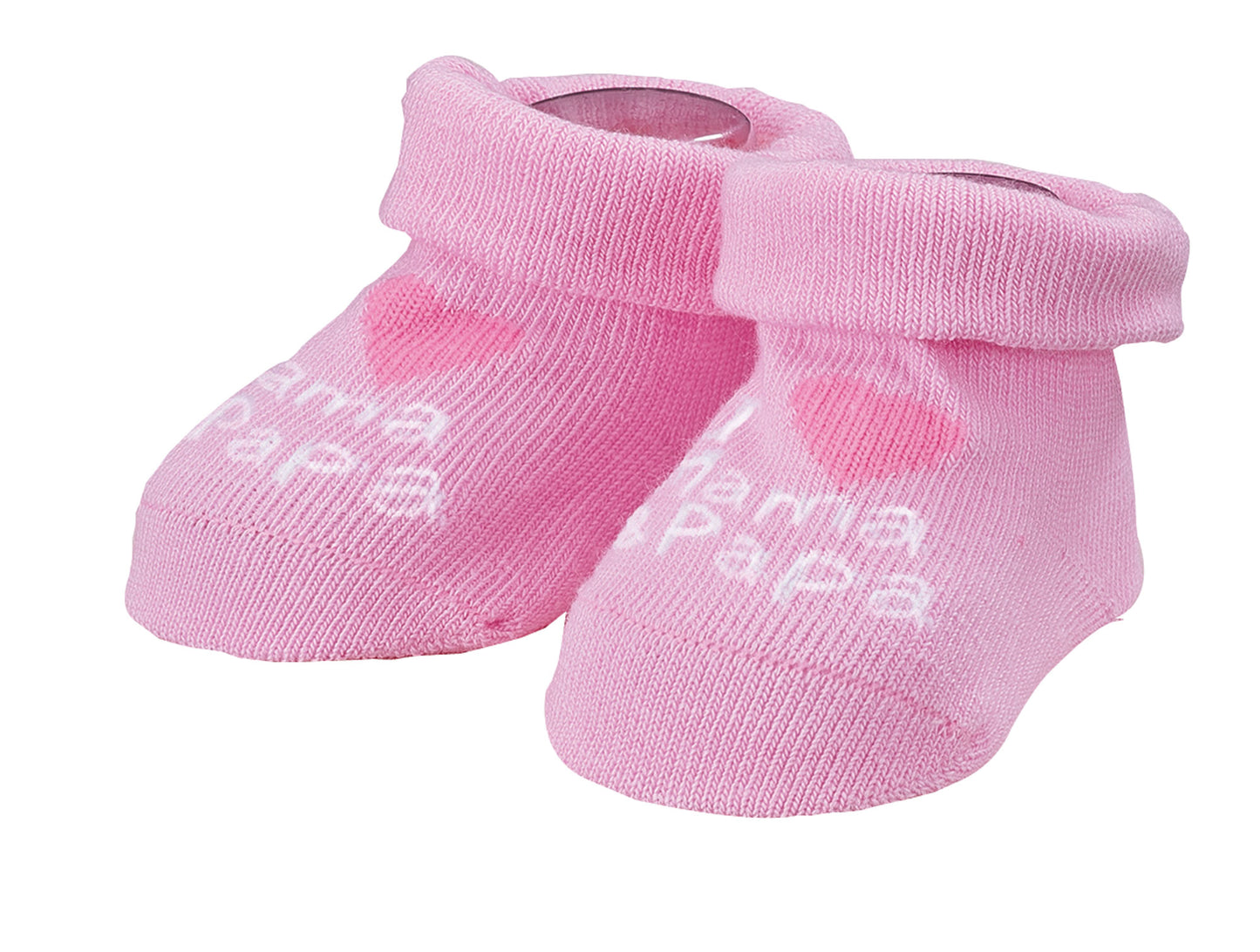 Erstling Baby Geburt Socken Schuhe Geschenk Box Text Mama Papa viel Baumwolle
