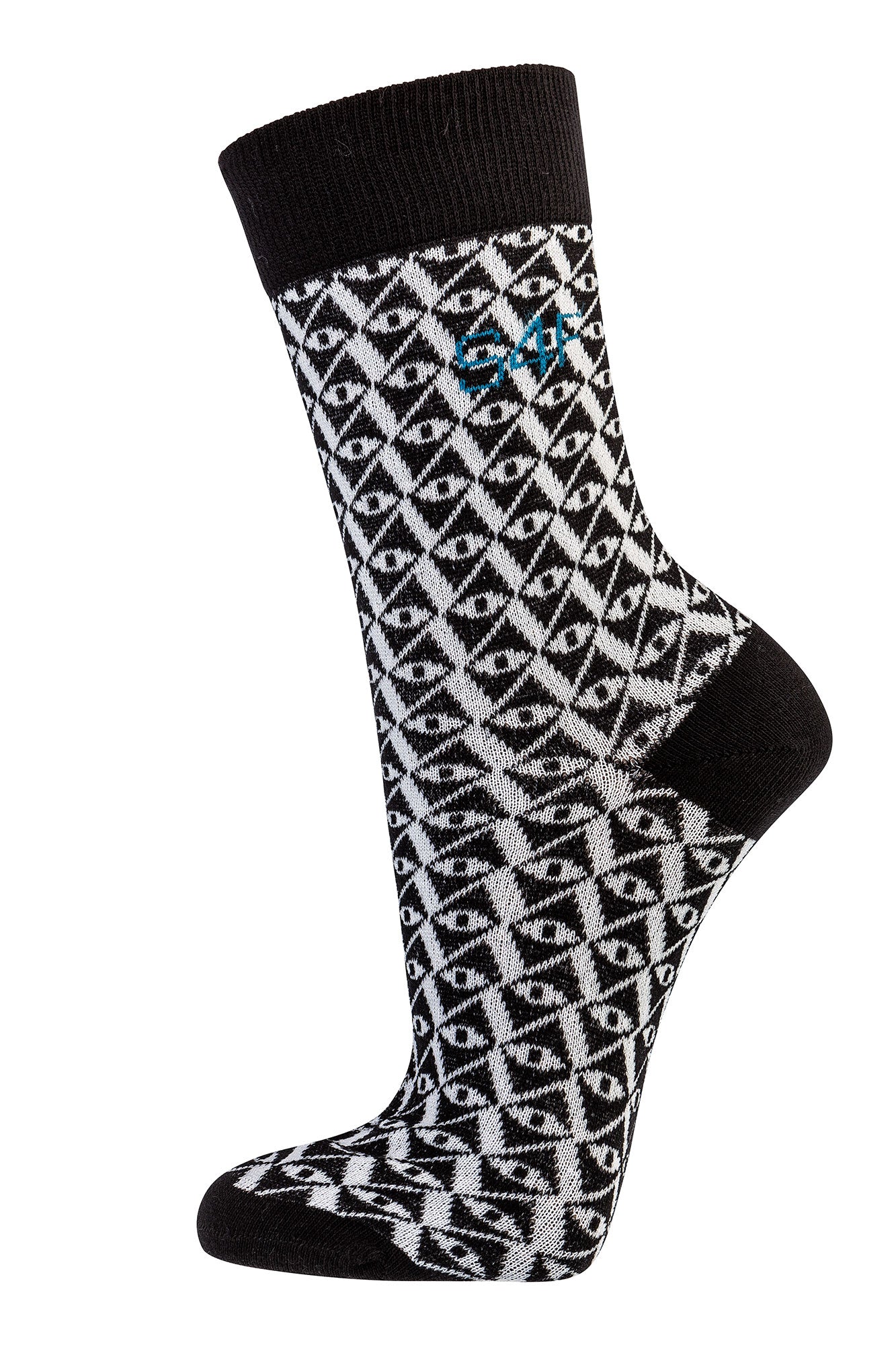 Socken ohne Gummi 3 Paar Modern 39/42 43/46 Schwarz Weiß Grau Baumwolle - Kipamo