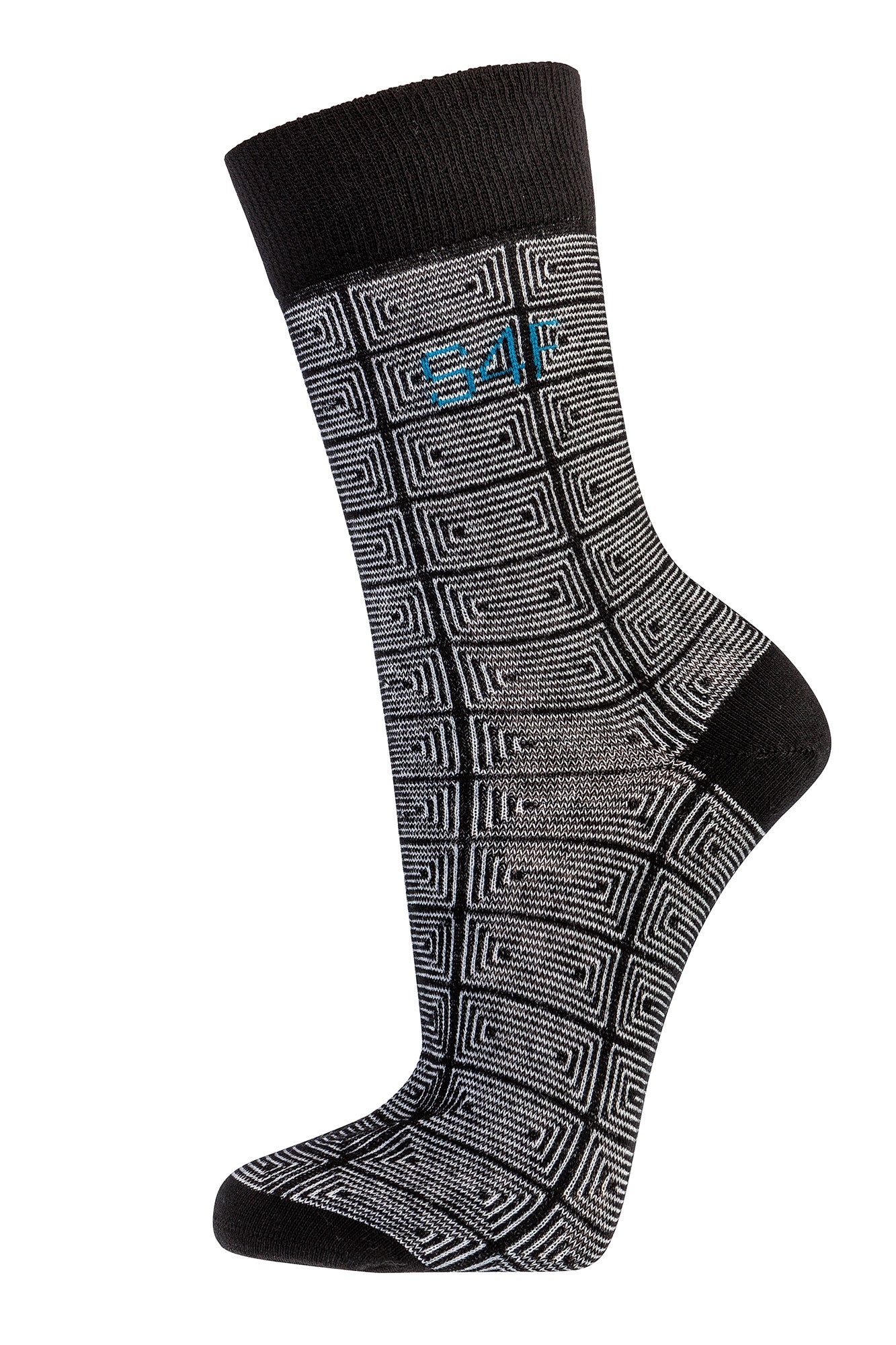 Socken ohne Gummi 3 Paar Modern 39/42 43/46 Schwarz Weiß Grau Baumwolle - Kipamo