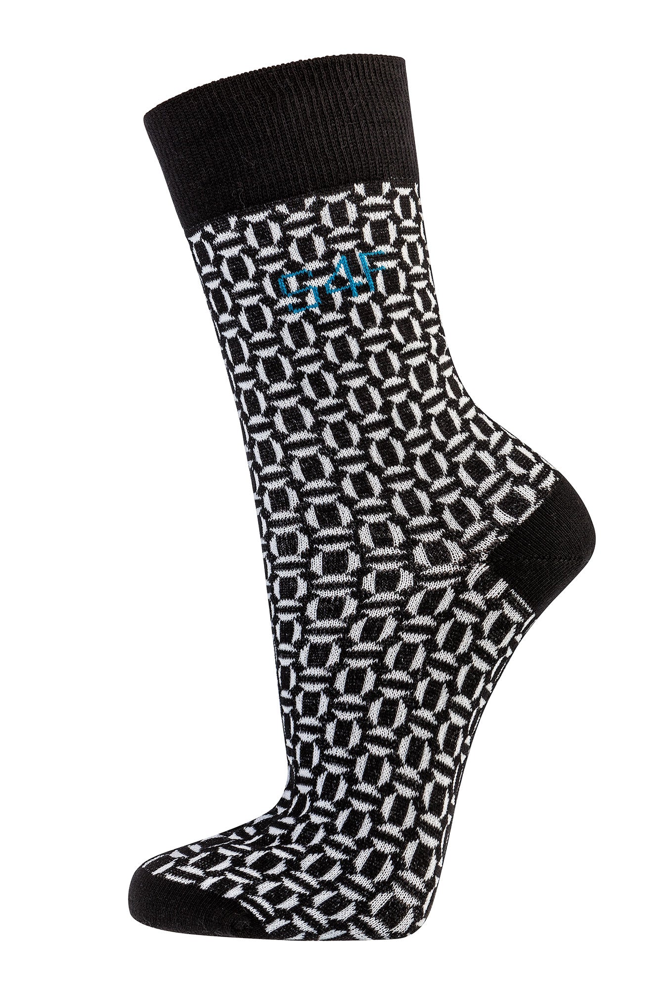 Socken ohne Gummi 3 Paar Modern 39/42 43/46 Schwarz Weiß Grau Baumwolle - Kipamo