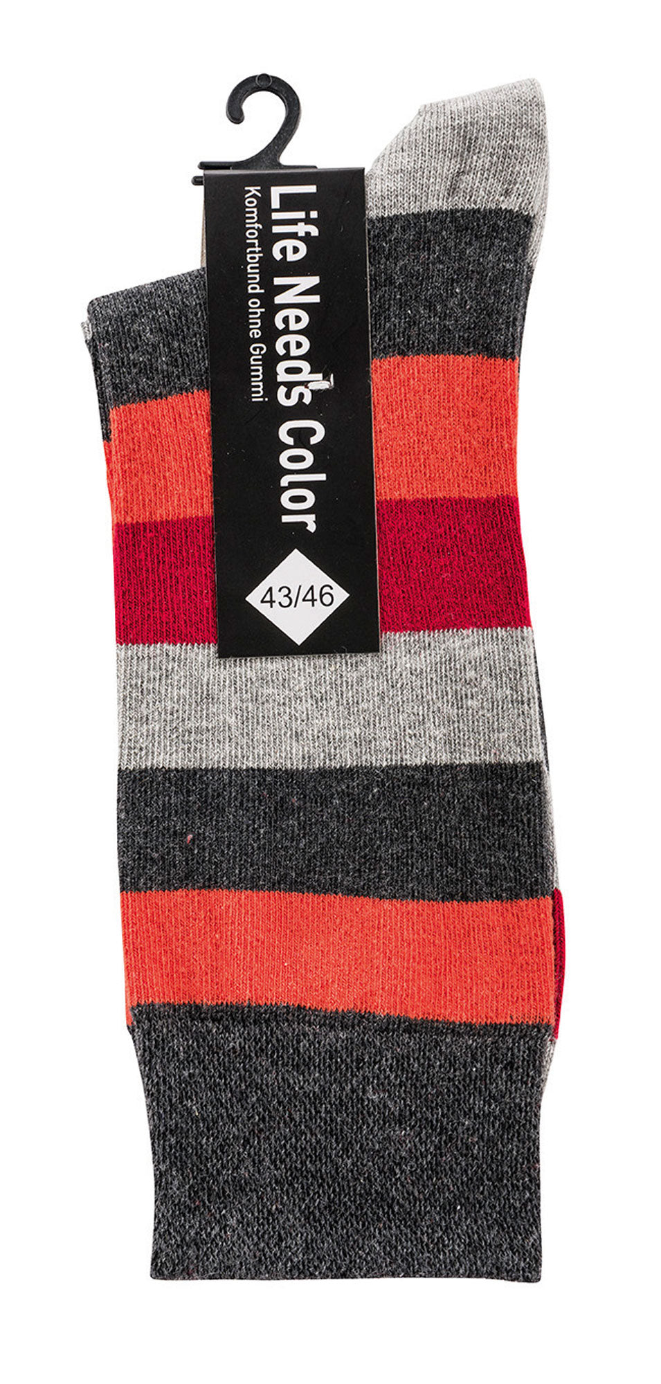 Socken Herren Ringel Bunt ohne Gummi 39/42 43/46 47/50 Beruf Freizeit Baumwolle - Kipamo