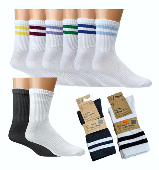 Bambus 2 Paar Sportsocken Viskose Tennis Sport Unisex 36/41 42/47 Weiß Schwarz - Kipamo