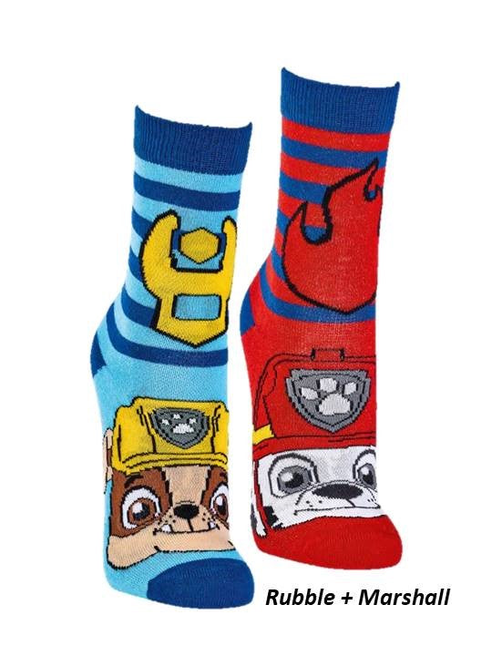 Paw Patrol 2 Paar Statement Socks Hunde Kinder Chase Marshall Rubble