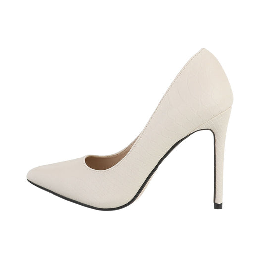High Heels Pumps 10cm Klassisch Beige Nude - Kipamo
