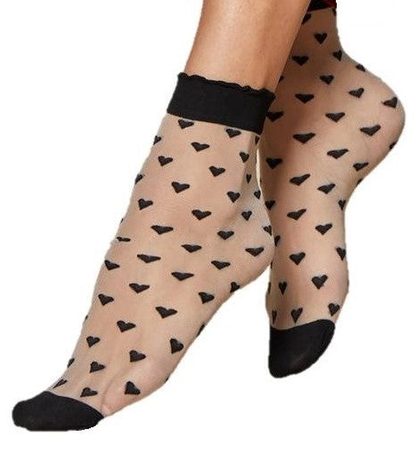 Fiore Jeunet Statement Socks Feinsöckchen Haut Schwarz 20 den Nylon Socken Damen - Kipamo