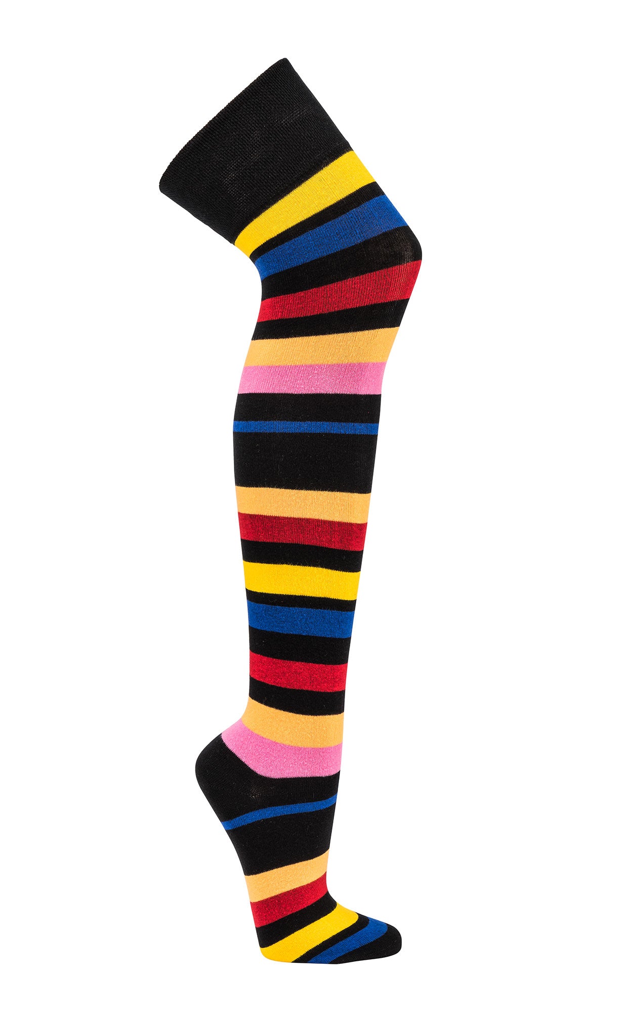 Modische Overknees Mehrfarbig Bunt Uni - Kipamo